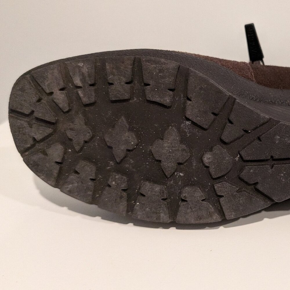 Valdini Dark Brown Suede Leather Pumps with Soft Fur Lining - Picture 4 of 7
